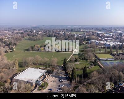 Vista aerea di Horsham Park West Sussex Foto Stock