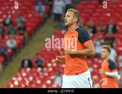 MANCHESTER, INGHILTERRA - 14 SETTEMBRE 2016: Harry Kane di Tottenham raffigurato prima della partita UEFA Champions League Group e tra Tottenham Hotspur e MONACO allo stadio di Wembley. Copyright: Cosmin Iftode/Picstaff Foto Stock