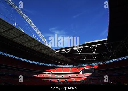 MANCHESTER, INGHILTERRA - 14 SETTEMBRE 2016: Vista dello stadio di Wembley prima della partita UEFA Champions League Group e tra Tottenham Hotspur e MONACO allo stadio di Wembley. Copyright: Cosmin Iftode/Picstaff Foto Stock
