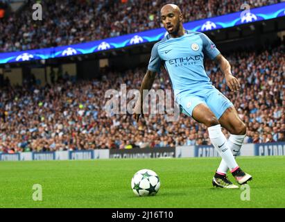 MANCHESTER, INGHILTERRA - 24 AGOSTO 2016: Fabian Delph of City raffigurato durante la seconda tappa del legame della UEFA Champions League 2016/17 tra Manchester City (Engalnd) e FCSB (Romania) all'Etihad Stadium. Copyright: Cosmin Iftode/Picstaff Foto Stock