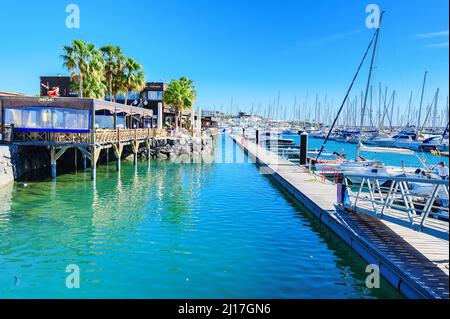 Marina Rubicon, Playa Blanca, Lanzarote Foto Stock