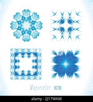 Illustrazione del colore dell'acqua disegnata a mano. Cornice vettoriale colorata con spazio per il testo. Illustrazione Vettoriale