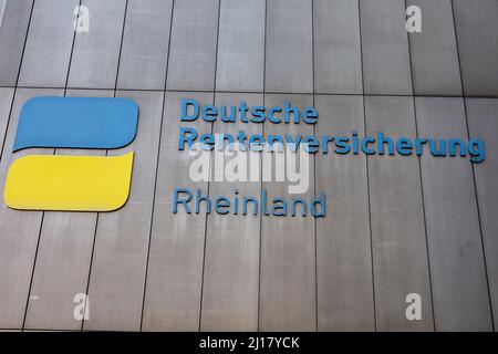 Assicurazione pensione tedesca Renania a Dusseldorf Foto Stock