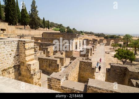 Medina Azahara, Andalusia, Spagna agosto 12 2021, Medinat al-Zahra di Abderramán III (Abd al-Rahman III, al-Nasir), residenza del Calif andaluso, Foto Stock