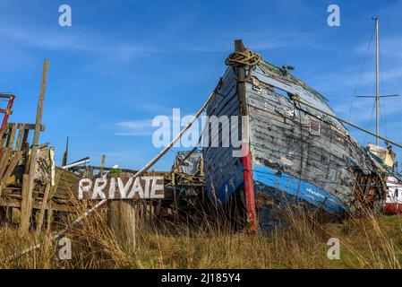 Il più privato di Wrecks, Skippool Creek vicino Poulton-le-Fylde, Lancashire Foto Stock
