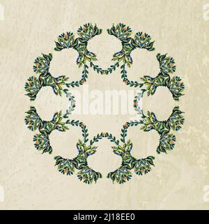 Fiori d'epoca. Illustrazioni vettoriali. Illustrazione disegnata a mano. Illustrazione Vettoriale