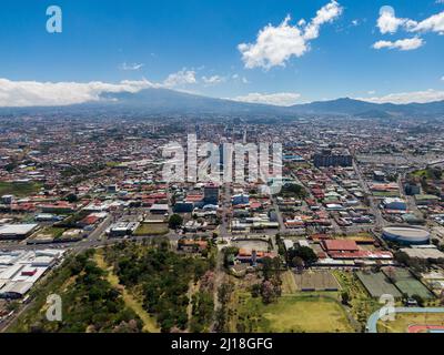 Bella vista aerea della chiesa principale del Merced in San Jose Costa Rica Foto Stock