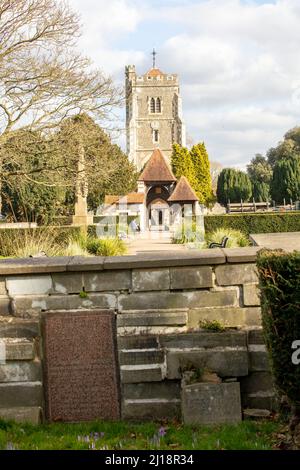 Chiesa parrocchiale di St Mary a Beddington Park, Greater London, Inghilterra, Europa Foto Stock