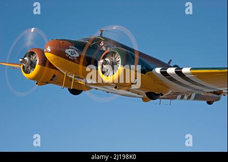 Velivolo militare Beechcraft modello 18 Twin Engine. Foto Stock