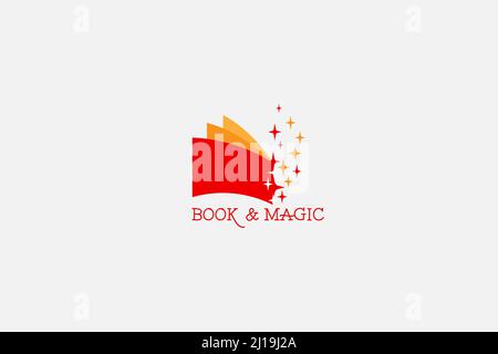 Open Book Logo Education Flat Vector logo Design Illustrazione Vettoriale