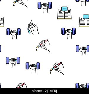 Hobby tempo libero Vector Seamless Pattern Illustrazione Vettoriale