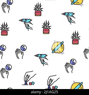 Hobby tempo libero Vector Seamless Pattern Illustrazione Vettoriale