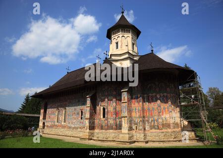 Vatra Moldovitei, Romania, Das Kloster Moldovita, Manastirea Moldovita, ist ein rumänisch-ortodosses Frauenkloster und Liegt in Rumänien im Kreis Suce Foto Stock