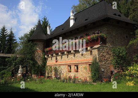 Vatra Moldovitei, Romania, Das Kloster Moldovita, Manastirea Moldovita, ist ein rumänisch-ortodosses Frauenkloster und Liegt in Rumänien im Kreis Suce Foto Stock