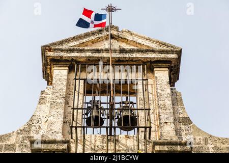 LA CASA DE LOS JESUITAS, QUARTIERE COLONIALE INSERITO COME SITO PATRIMONIO DELL'UMANITÀ DALL'UNESCO, SANTO DOMINGO, REPUBBLICA DOMINICANA Foto Stock