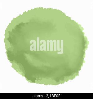 macchia acquerello con gocciolamenti e macchie di sbavatura, elemento vettoriale disegnato a mano Illustrazione Vettoriale
