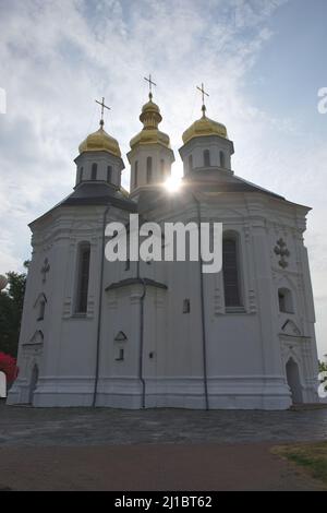 Antica Chiesa Ortodossa Ucraina. Architettura barocca Ucraina. Foto Stock