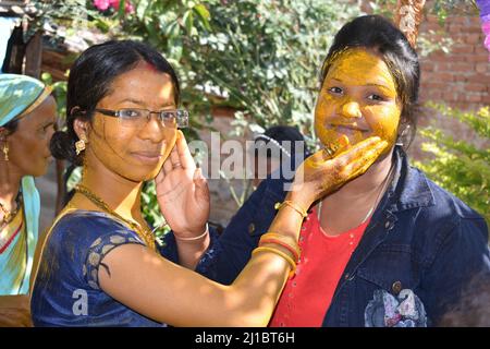 foto della cerimonia di haldi Foto Stock