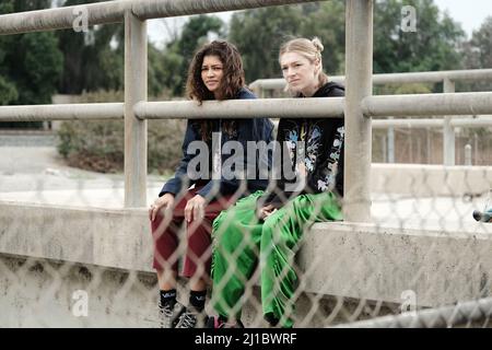 ZENDAYA e cacciatore SCHAFER in euforia (2019), diretto da SAM LEVINSON. Credito: Home Box Office (HBO) / Album Foto Stock