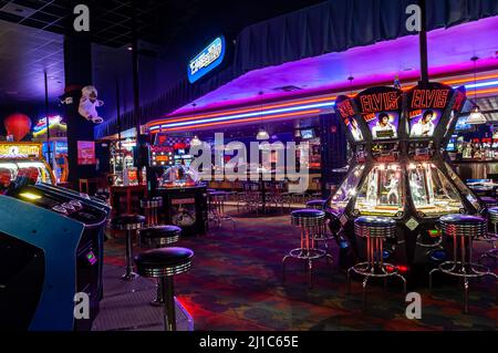 Dave & Buster's in Time Square, New York City Foto Stock