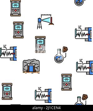 Geologia ricerca campitura senza giunture vettore Illustrazione Vettoriale
