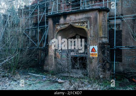 Great Barr Hall - Casa padronale abbandonata a Great Barr, West Midlands. Foto Stock