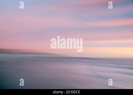 North Coogee Beach, intenzionale Camera Blur, astratto paesaggio, tramonto, paesaggio Foto Stock