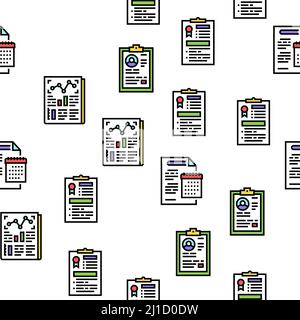 Report documentazione modello senza giunture vettore Illustrazione Vettoriale