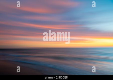 North Coogee Beach, intenzionale Camera Blur, astratto paesaggio, tramonto, paesaggio Foto Stock