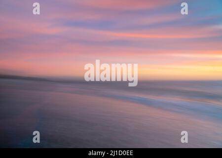 North Coogee Beach, intenzionale Camera Blur, astratto paesaggio, tramonto, paesaggio Foto Stock