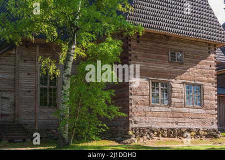 La Chiesa Vecchia di Petäjävesi fu costruita tra il 1763 e il 1765 a Petäjävesi Finlandia Foto Stock