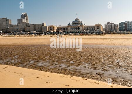 La spiaggia di Scheveningen nei Paesi Bassi Foto Stock