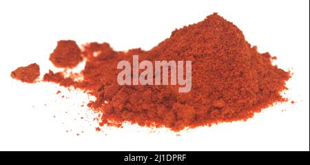 Paprika affumicata isolata su sfondo bianco Foto Stock