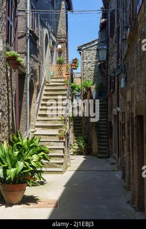 Bomarzo, borgo medievale in provincia di Viterbo, Lazio, Italia Foto Stock