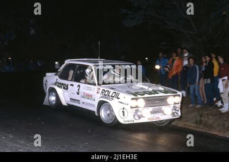 Adartico Vudafieri (ITA) Fabio Penariol (ITA) Fiat 131 Abarth GR4 Jolly Club 2nd posizione Foto Stock