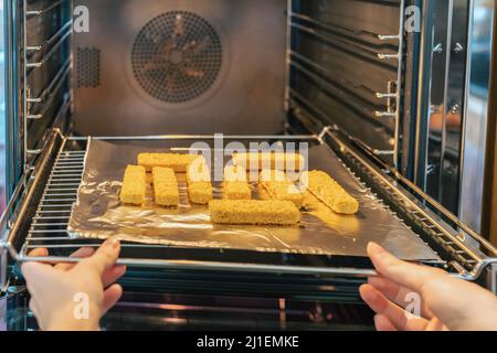 Cibo spazzatura, cibi di convenienza, fast food per riscaldare Foto Stock