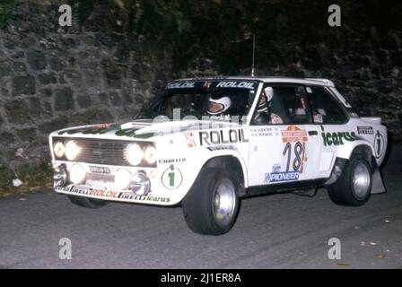 Adartico Vudafieri (ITA) Fabio Penariol (ITA) Fiat 131 Abarth GR4 Jolly Club Foto Stock
