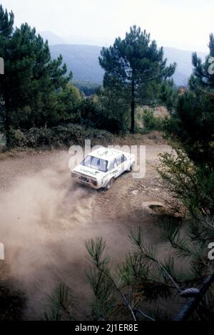 Adartico Vudafieri (ITA) Fabio Penariol (ITA) Fiat 131 Abarth GR4 Jolly Club Foto Stock