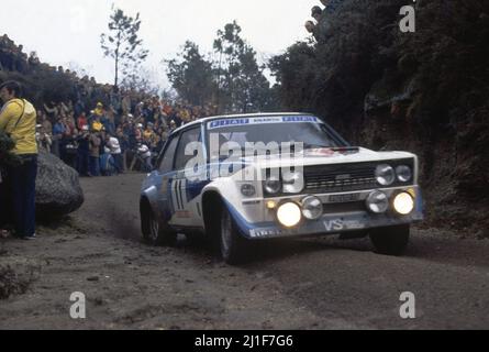 Attilio Bettega (ITA) Maurizio Perissinot (ITA) Fiat 131 Abarth GR4 Fiat Auto Foto Stock