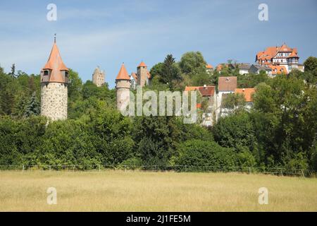 Quattro torri vista a Fritzlar, Hesse, Germania Foto Stock