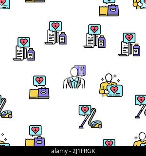 Modello senza giunture vettoriale Homecare Services Illustrazione Vettoriale