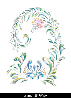 Bello vettore ornamentale fiore vintage sfondo. Bellissimo ornamento etnico. Fiori ornamentali vettoriali disegnati a mano. Decorazioni per l'invitazionee un Illustrazione Vettoriale