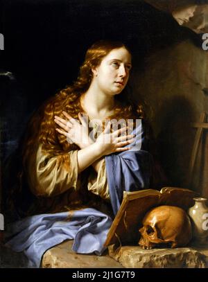 Il pentente Magdalen di Philippe de Champaigne (1602-1674), olio su tela, 1648 Foto Stock