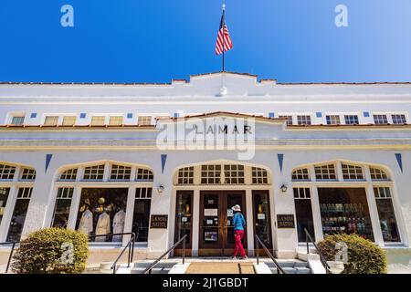 Arkansas, MAR 19 2022 - Vista soleggiata del bagno Lamar Foto Stock