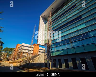 Arkansas, MAR 19 2022 - Vista soleggiata del Centro di Servizio studenti dell'Università dell'Arkansas Foto Stock