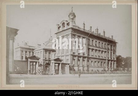 Foto del 19th° secolo dell'esterno del Palazzo Anichkov a San Pietroburgo. Impero russo. J. Daziaro, c.. 1880-c. 1900 Foto Stock