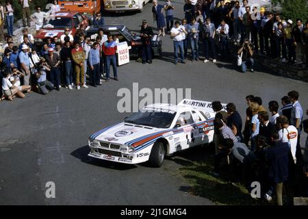 Attilio Bettega (ITA) Maurizio Perissinot (ITA) Lancia Rally 037 GRB Martini Racing Foto Stock