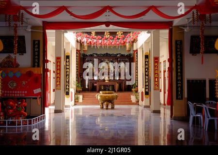 Melaka, Malesia - 22 marzo 2016: Architettura del tempio cinese di Cheng Hoon Teng. Luoghi turistici famosi da visitare in città Foto Stock