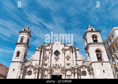 Cattedrale dell'Avana o Cattedrale di San Cristoforo a Old Havana, Cuba. Foto Stock