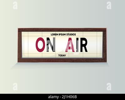 Cornice vintage retro lightbox affissioni. Scatola luci banner vintage. Decorazioni cinematografiche o show signboard pubblicizzare. Illustrazione vettoriale Illustrazione Vettoriale